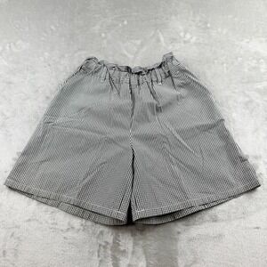 Uniqlo Kids Black White Gingham Check Paperbag Waist Shorts Size 140 426267